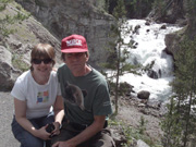 Carl, Jodie at Firehole Falls, Yellowstone