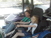 Michelle, Danielle, Carl in Cars at Wallowa