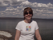 Jodie at Yellowstone Lake