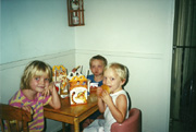 Kids, Michelle, Danielle, Timothy Lunch 2000