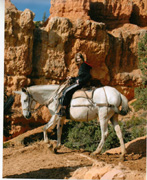 Michelle on Mule in Bryce Canyon National Park, Utah