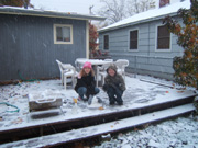 Timothy & Danielle playing in rare Grants Pass November snow