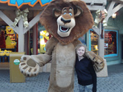 Danielle with Lion at Universal Studios