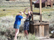 Bodie Ghost Town, Danielle and Timothy being silly