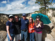 Family Lower Yellowstone Falls 2014